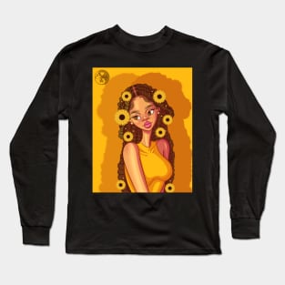 Yellow lady Long Sleeve T-Shirt